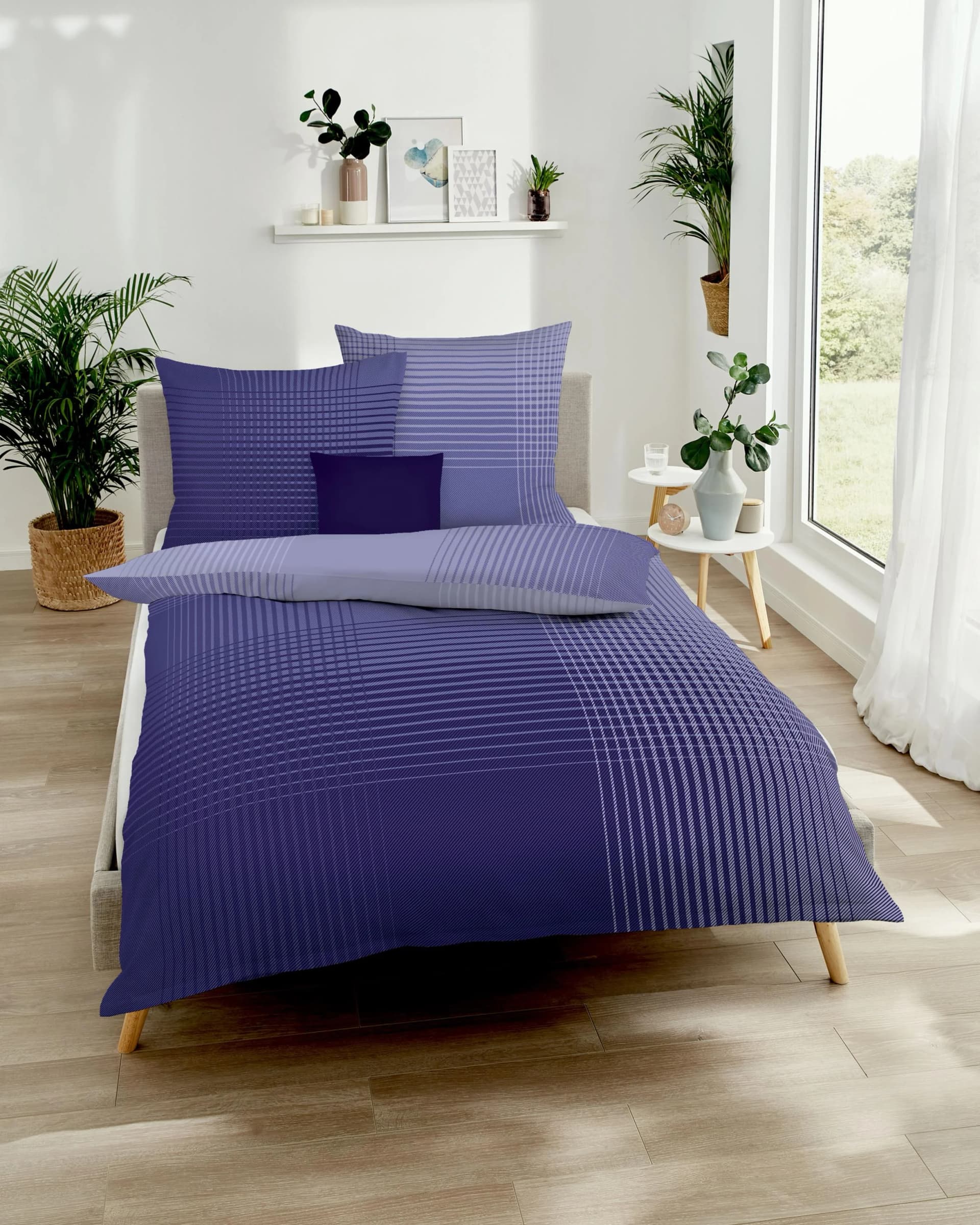 Kaeppel MASTER Bettwäsche Violett 100% Baumwolle Mako-Satin