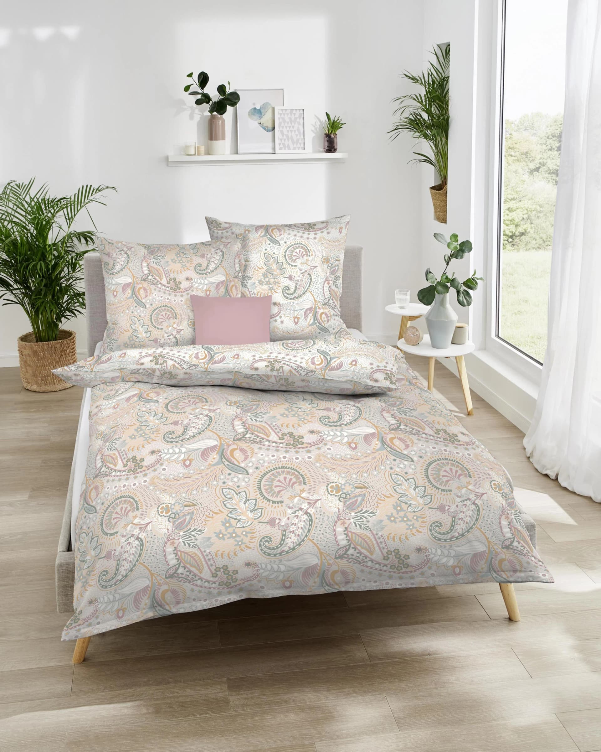 KAEPPEL Wendebettwäsche Dream Beige Mako-Satin Paisley