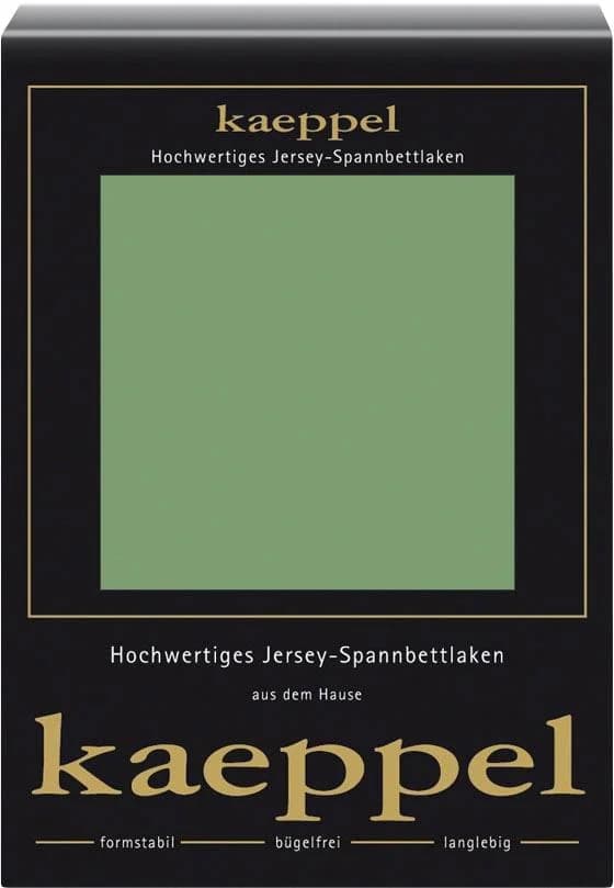 Kaeppel Spannbettlaken Olive Jersey Baumwolle Elasthan