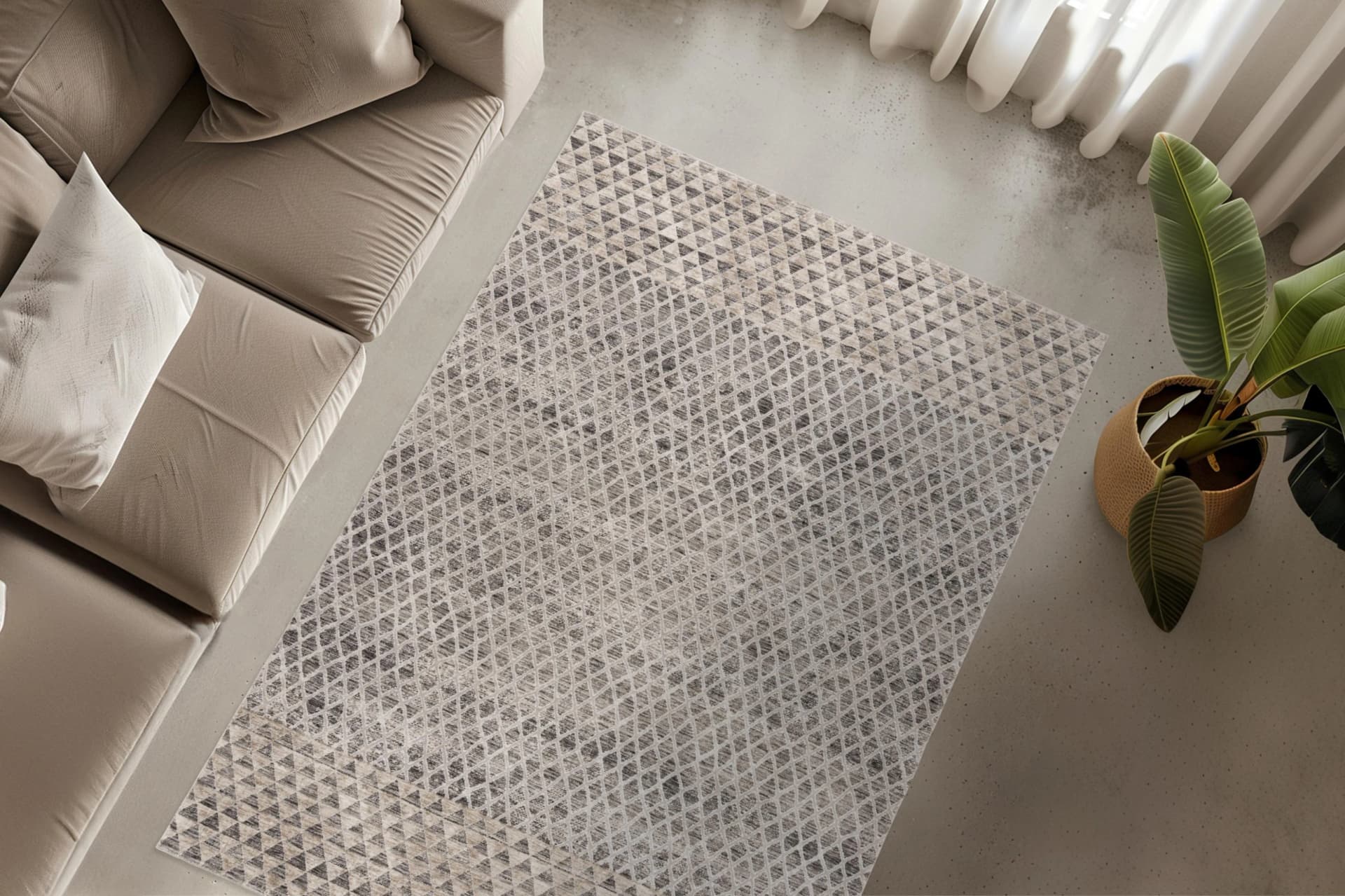 Obsession Teppich My Bella 236 Grau Geometrisches Design Hoch-Tief Effekt