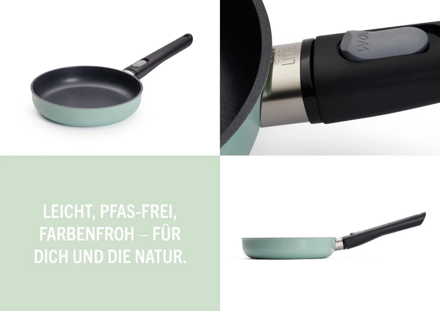 Bratpfanne WOLL MADE IN GERMANY Ecolour 20 cm Jadegrün