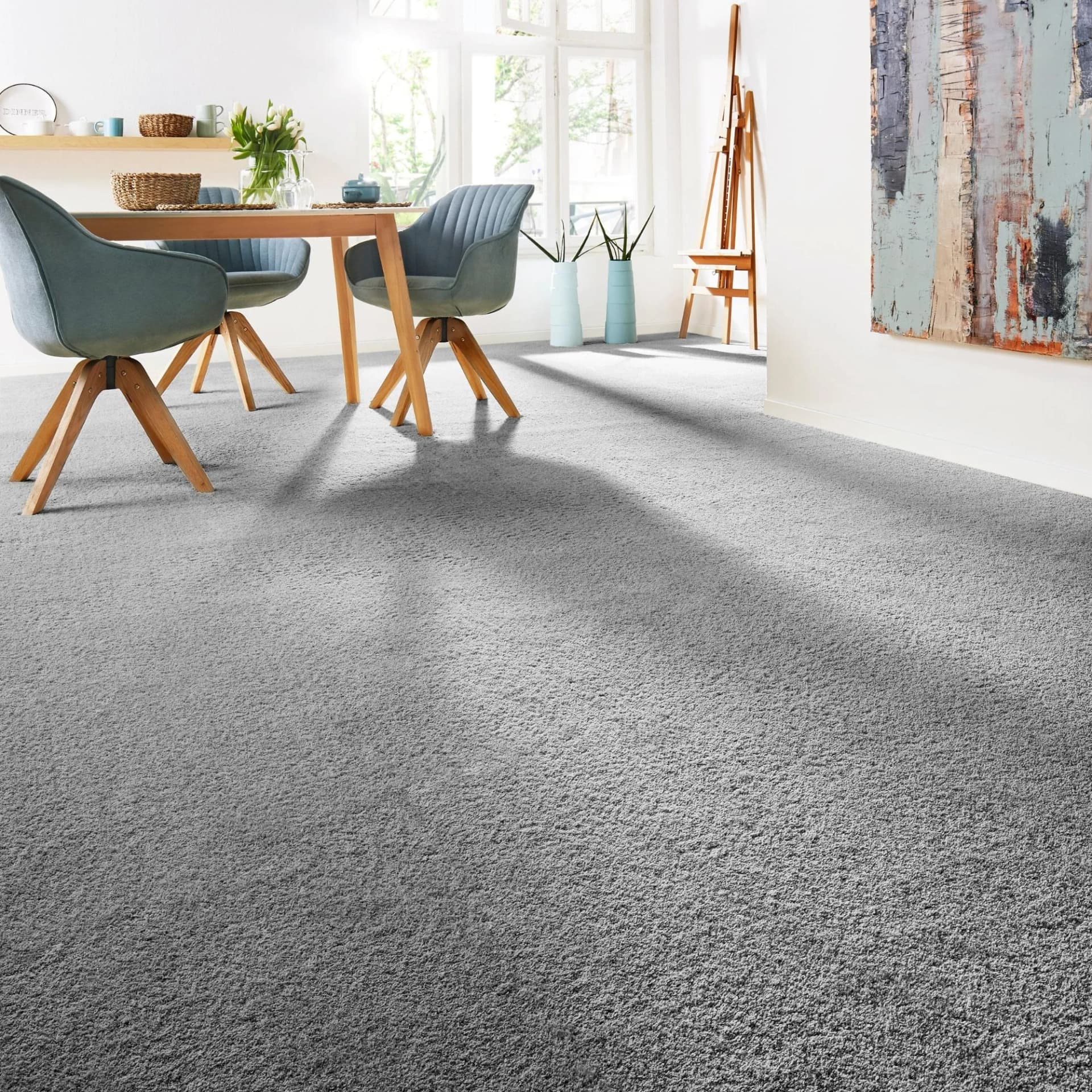 ANDIAMO Teppichboden Softness Velours Silber