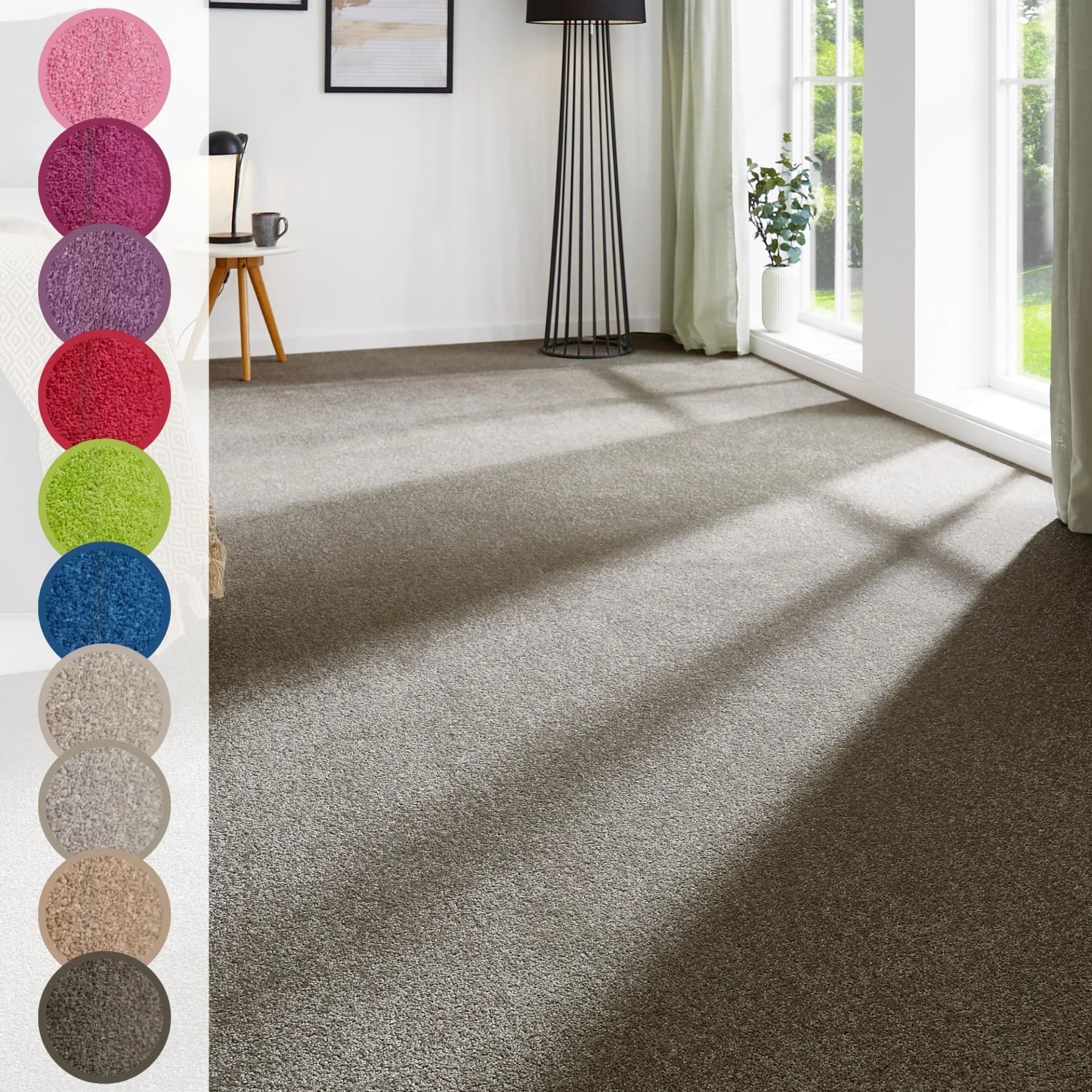 ANDIAMO Teppichboden Ines Grau-Braun 400x200 cm Kunstfaser