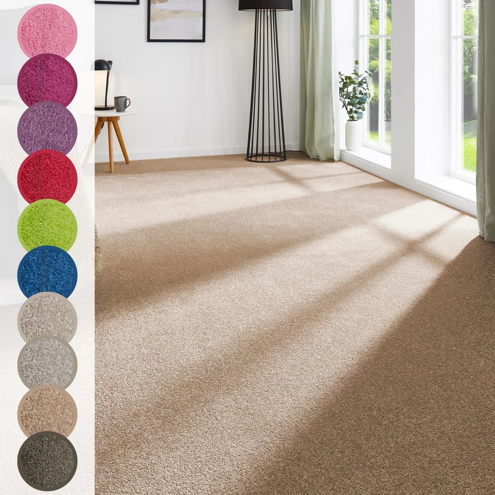 ANDIAMO Teppichboden Ines Kräuselvelours Braun 400x600 cm