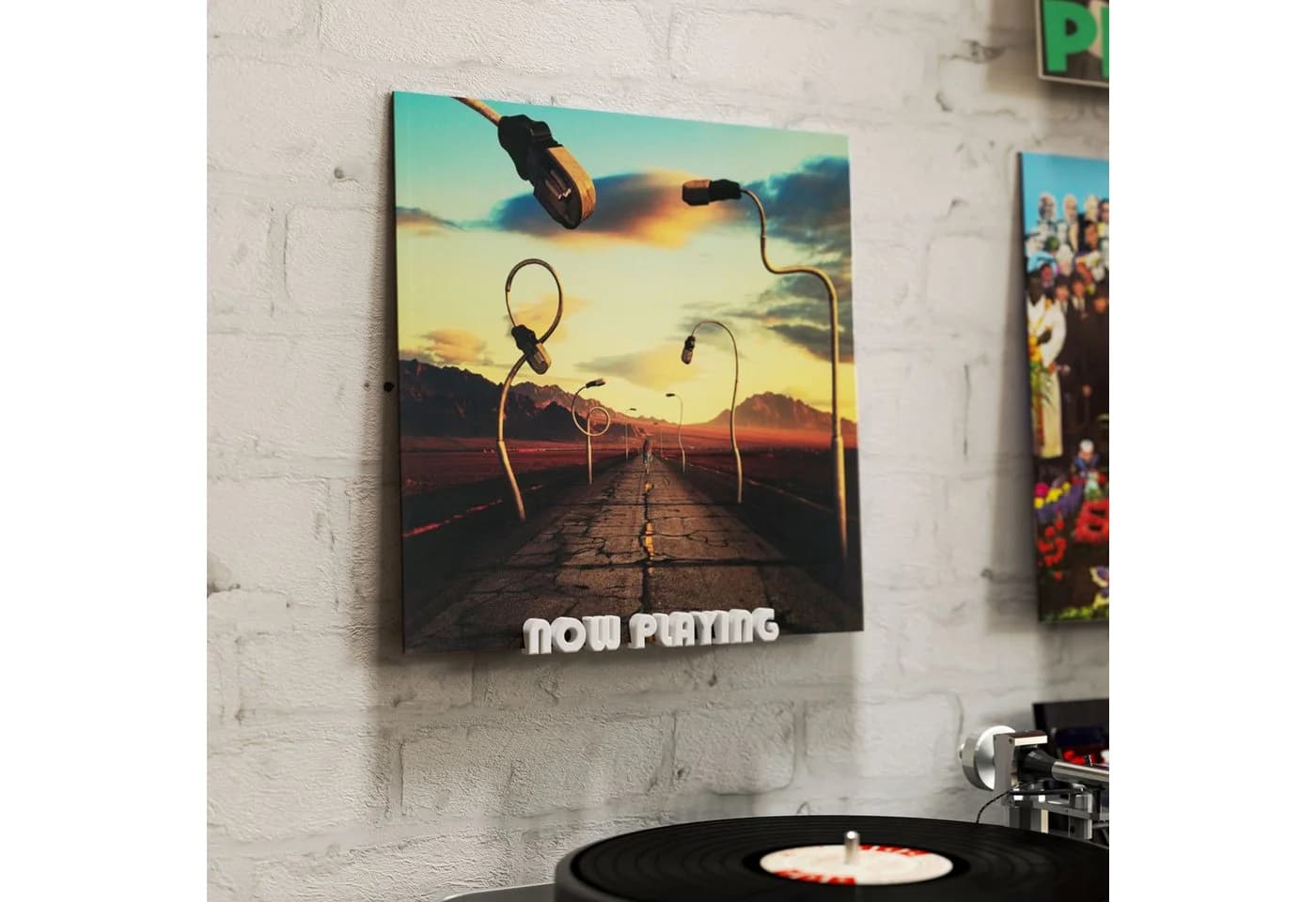 Mobilefox Wandhalterung NOW PLAYING für Schallplatten Weiß