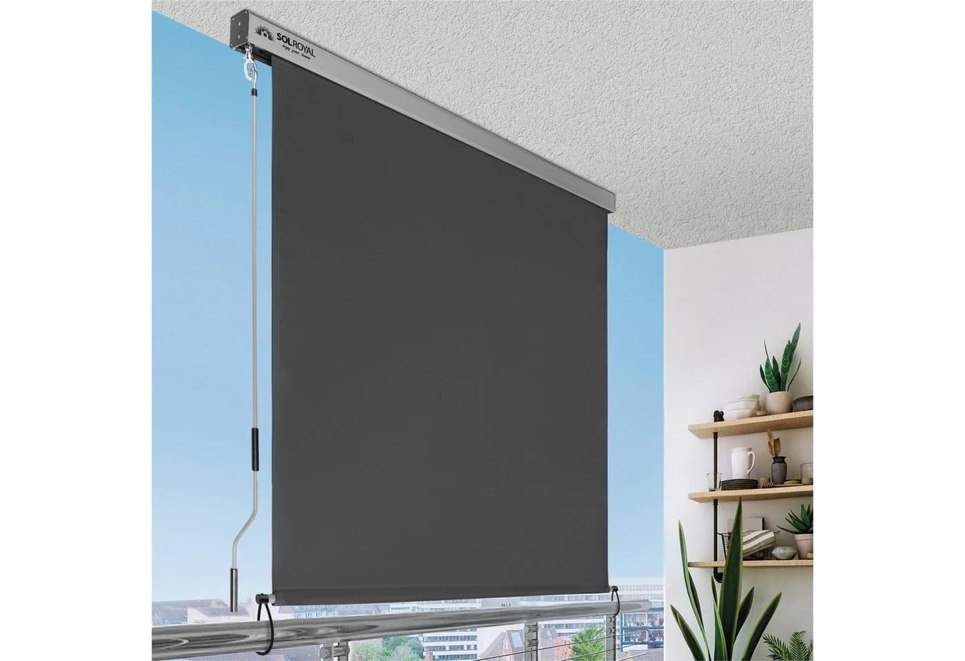 Sol Royal Senkrechtmarkise MS5 Anthrazit 140x250cm