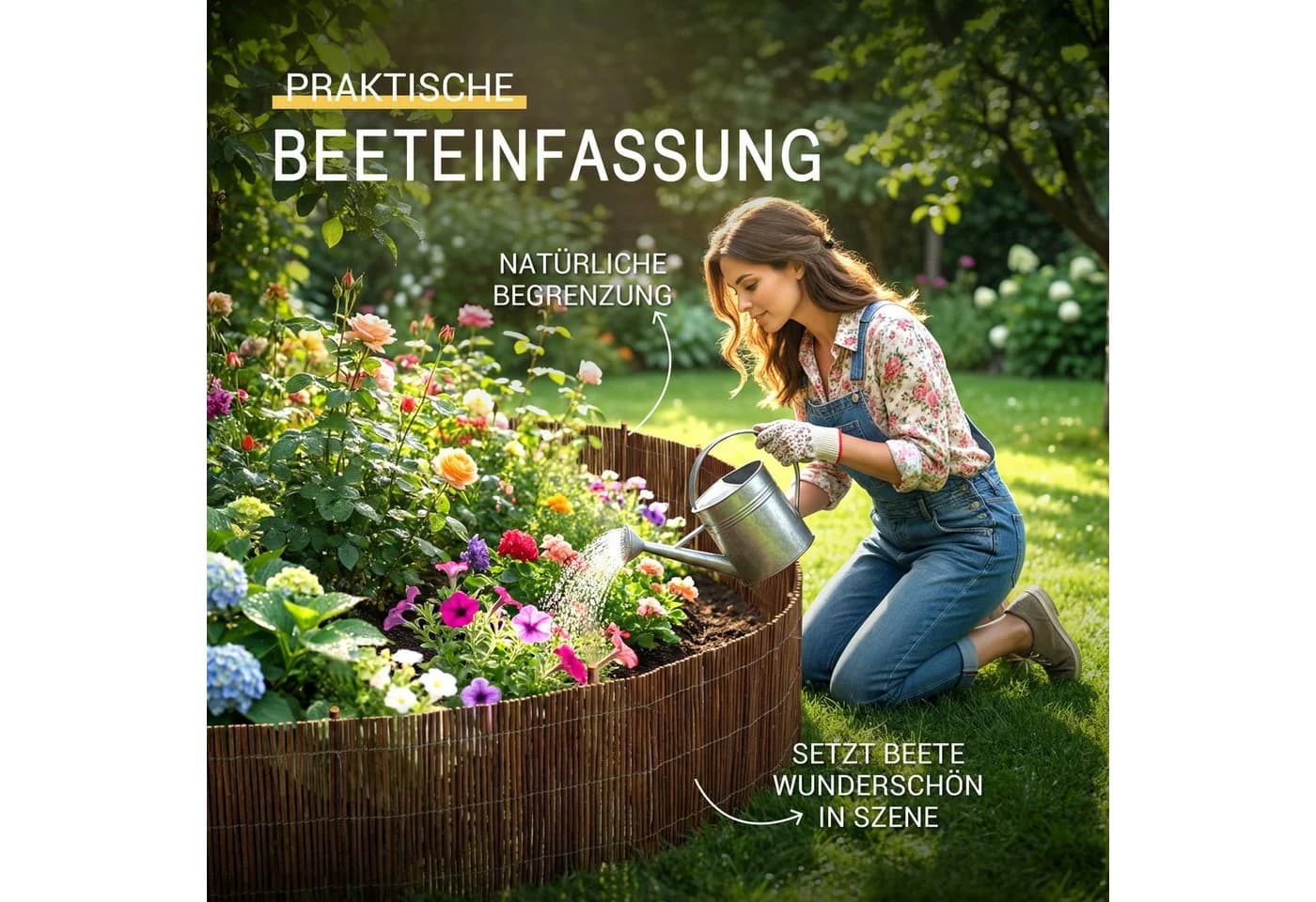 Sol Royal Beetbegrenzung Weide 30x300cm mit Pflöcken