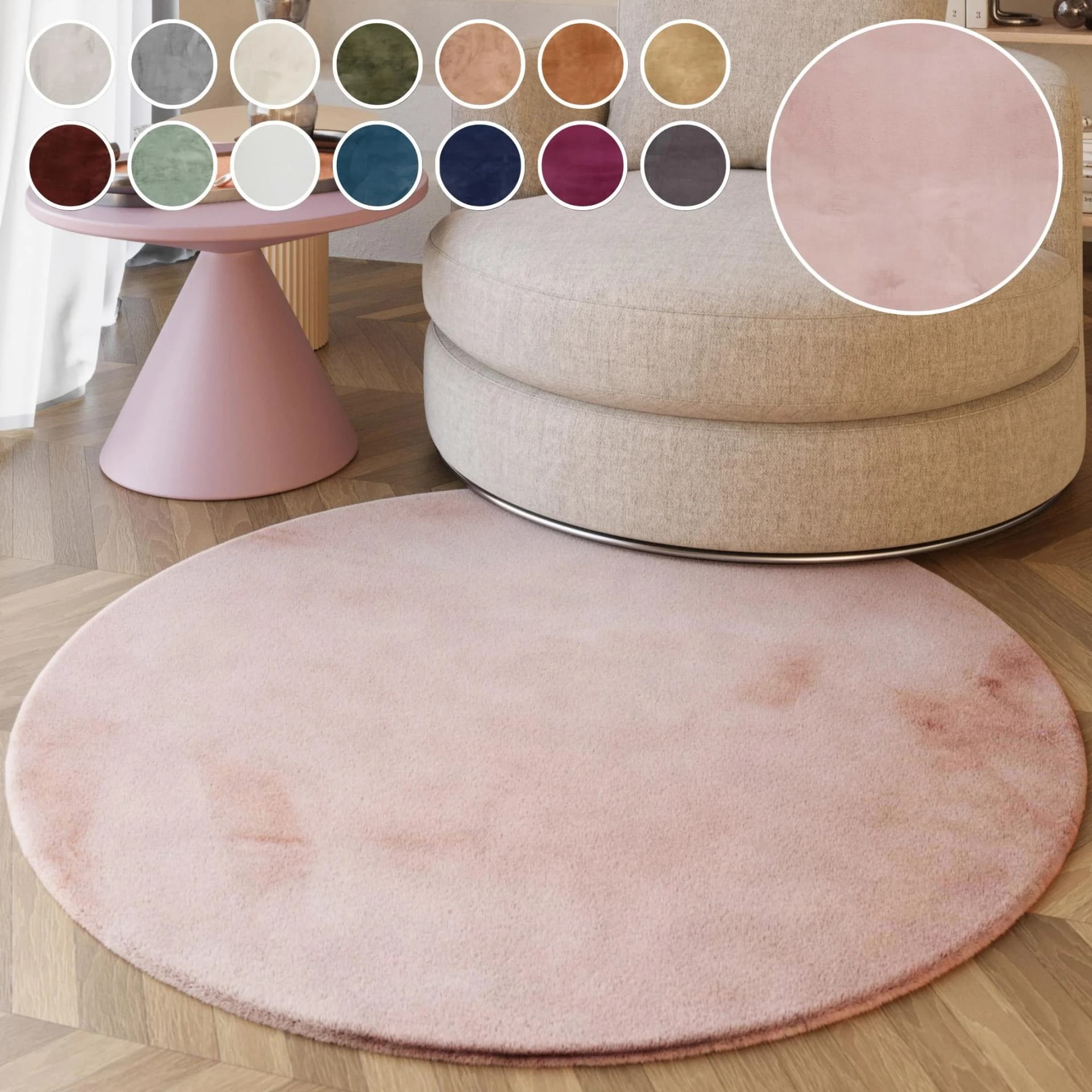 Hochflor-Teppich ESPRIT Alice ESP-4377 Kunstfell Rosa