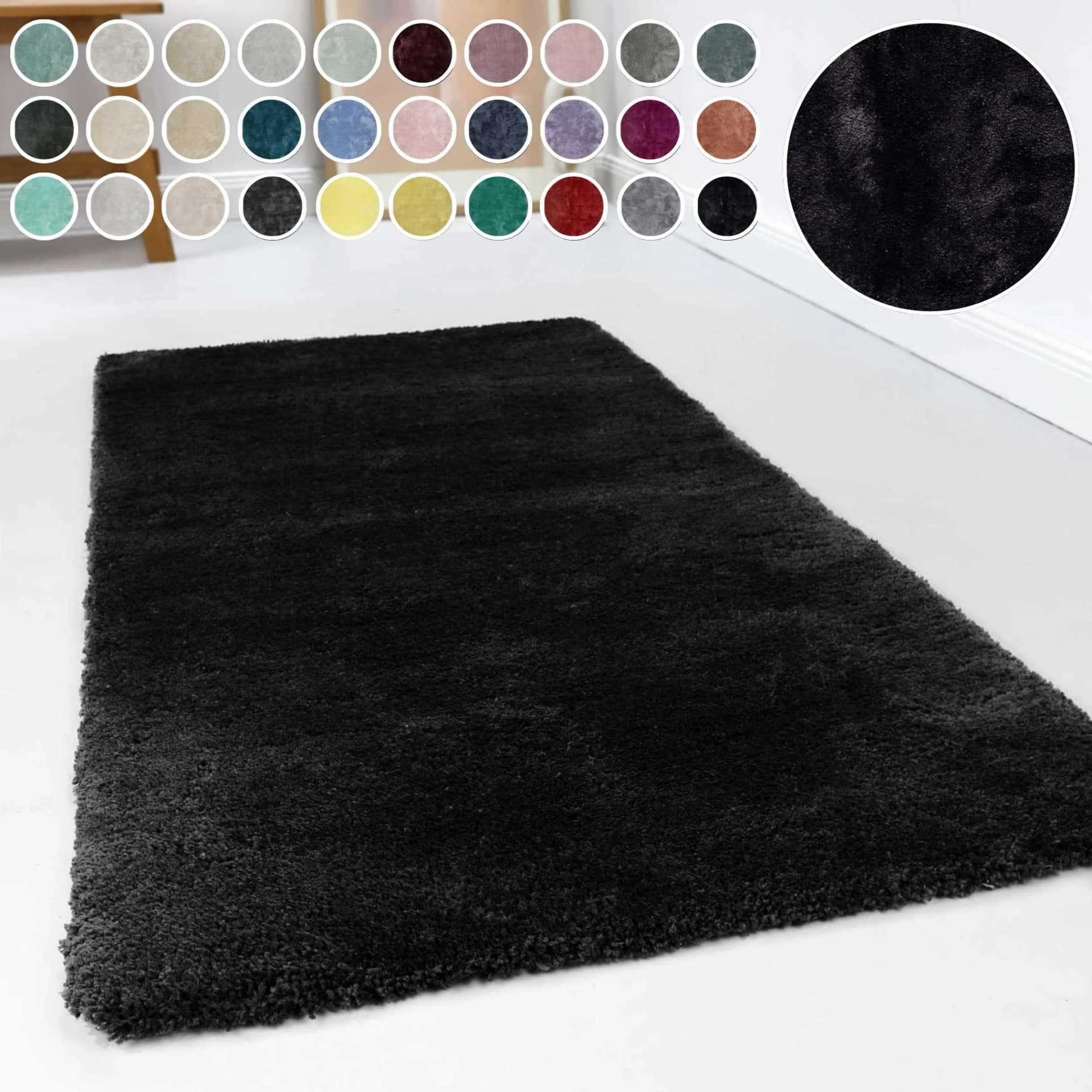 Hochflor-Teppich ESPRIT Relaxx ESP-4150 Schwarz