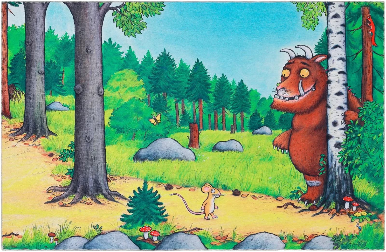 Kinderteppich Der Grüffelo Mouselo Bunt Kurzflor