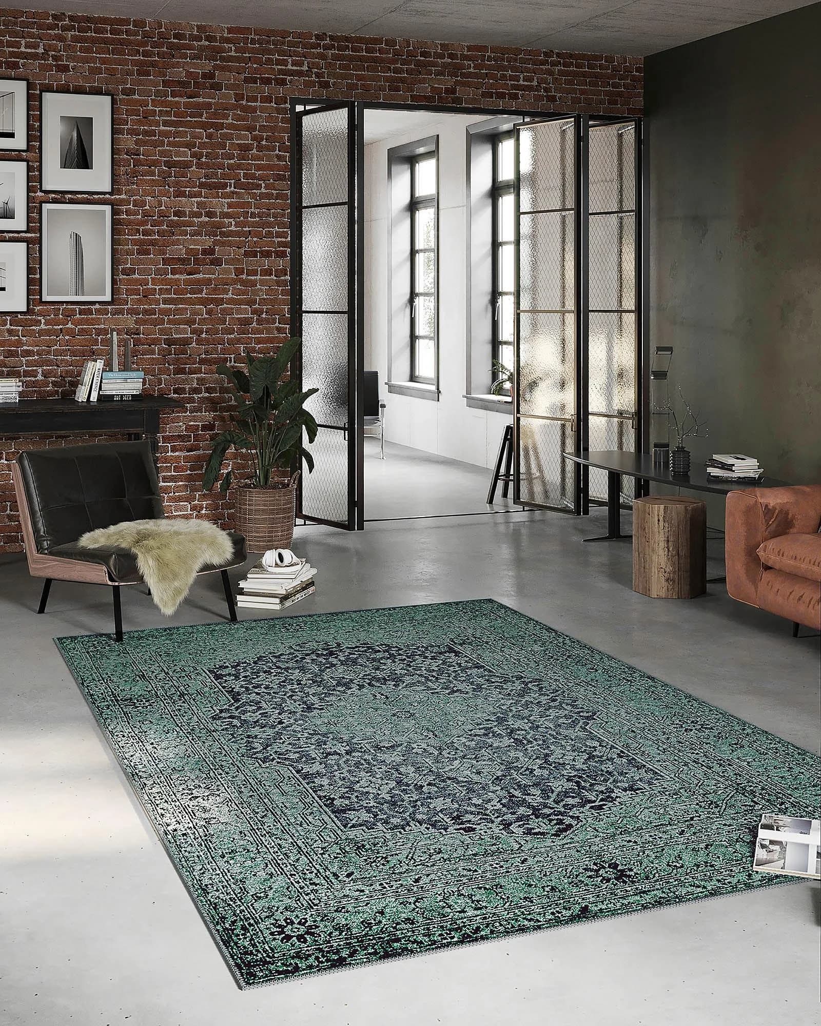 Teppich WECON HOME 2nd Avenue Grün Vintage Design
