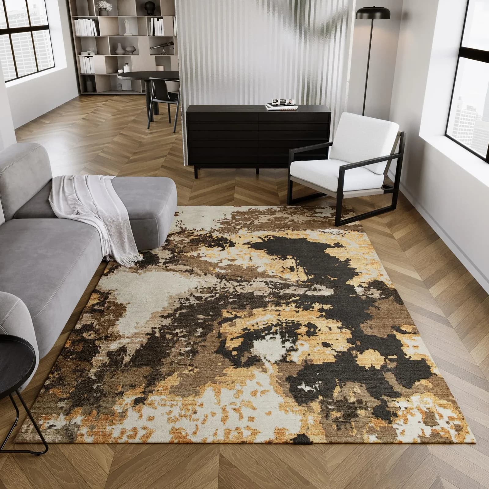 Esprit Kurzflorteppich Manhattan Gold Vintage