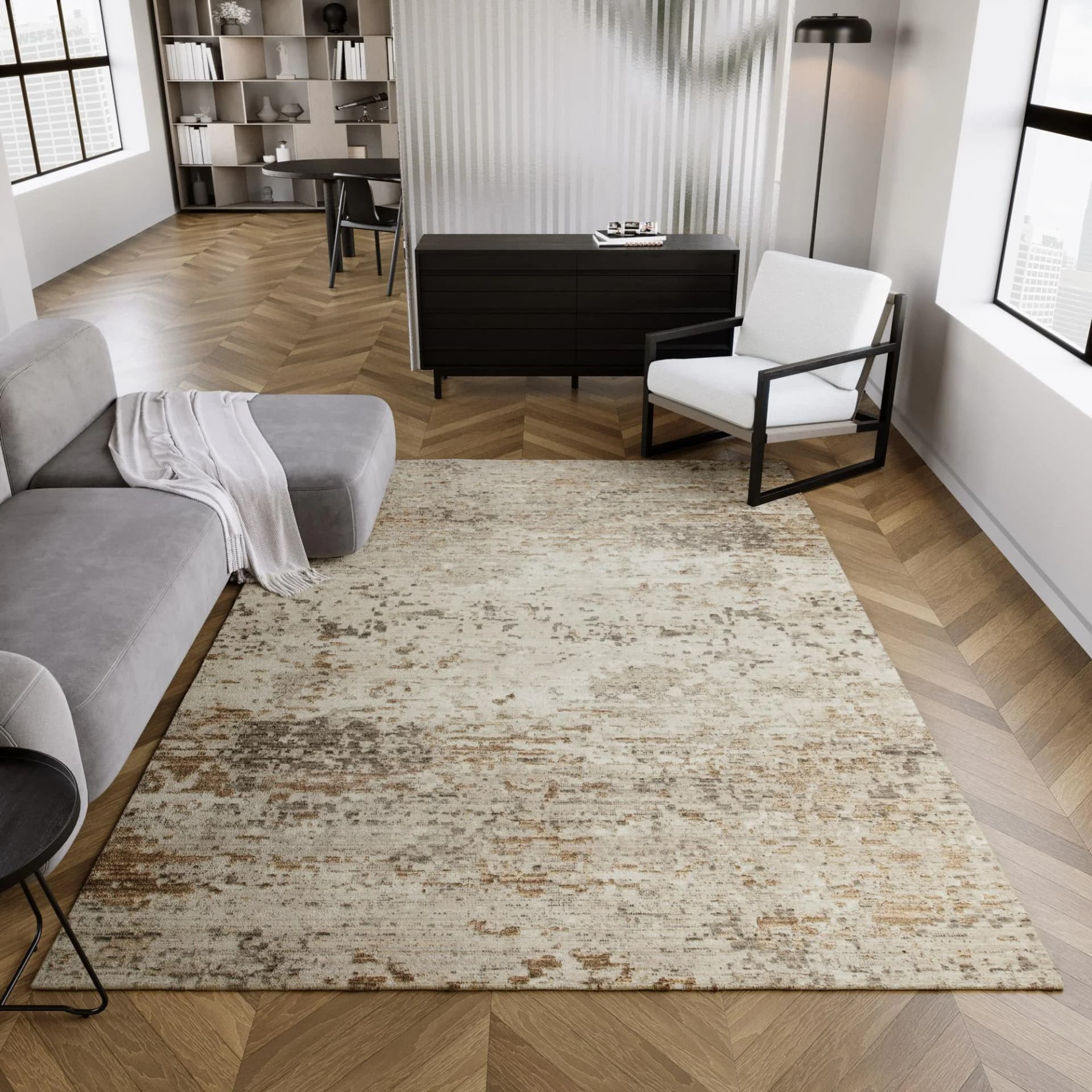 Esprit Kurzflorteppich Upper East Side Beige Vintage