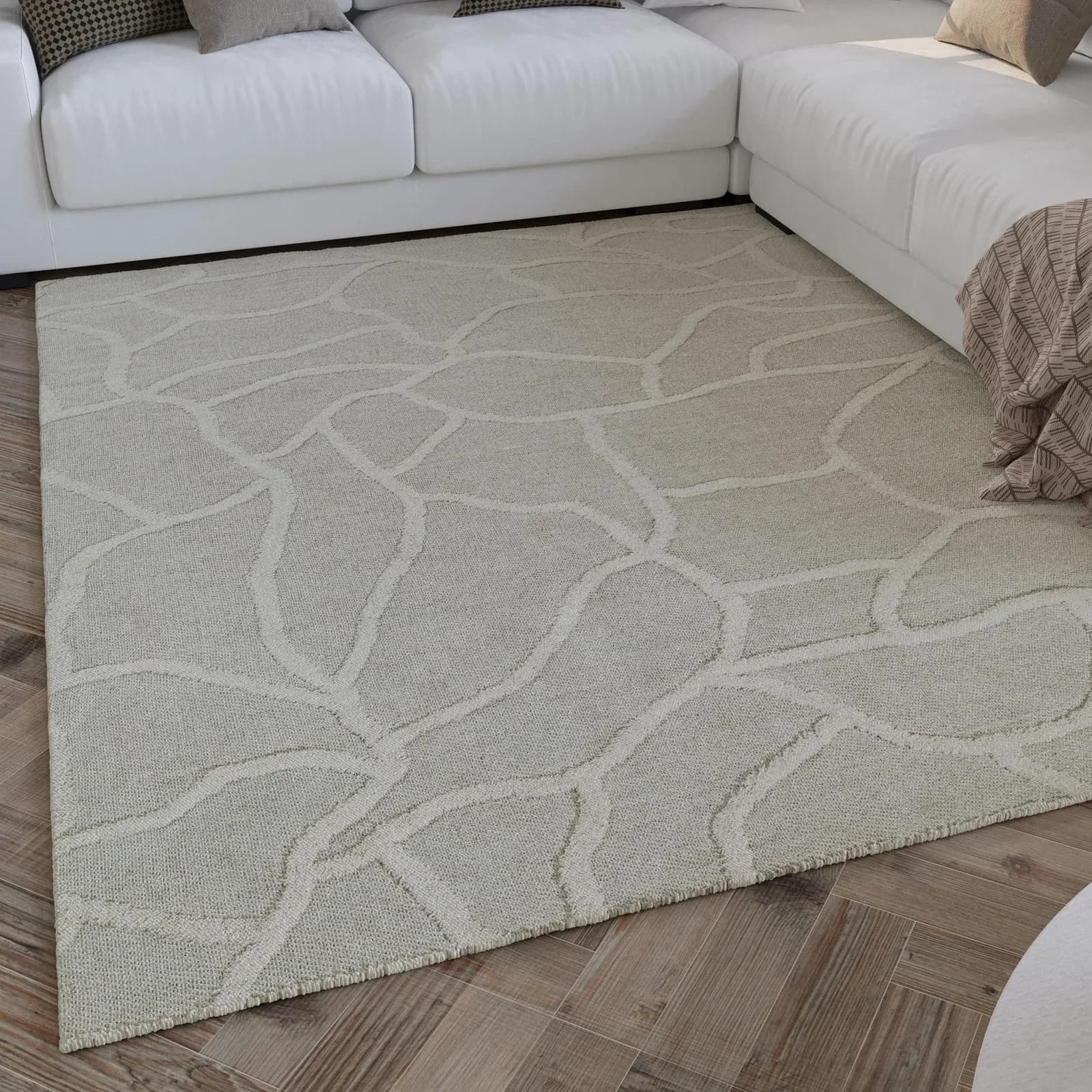 WECON HOME Teppich Hamptons TWENTYSIX Beige Kurzflor