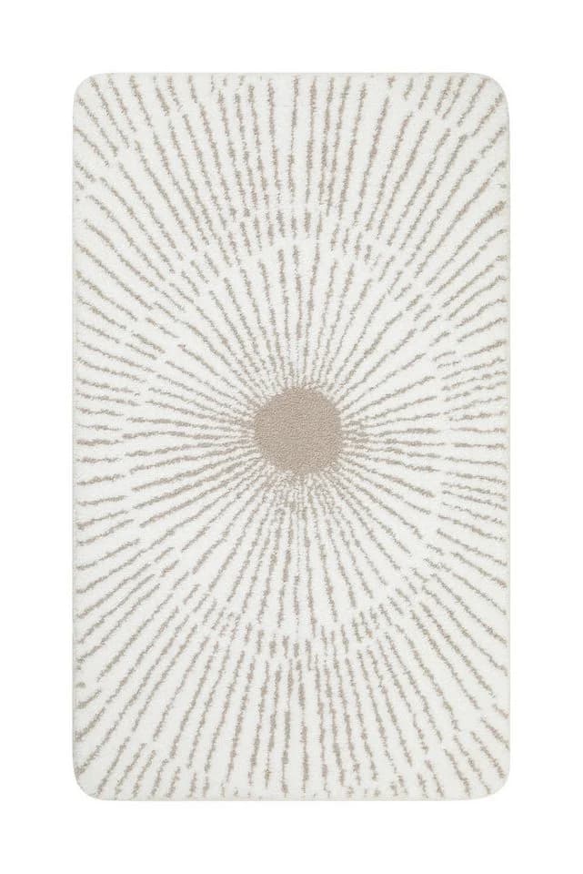 WECON HOME BASICS Jasbeer Badematte Weiß Beige Rutschfest