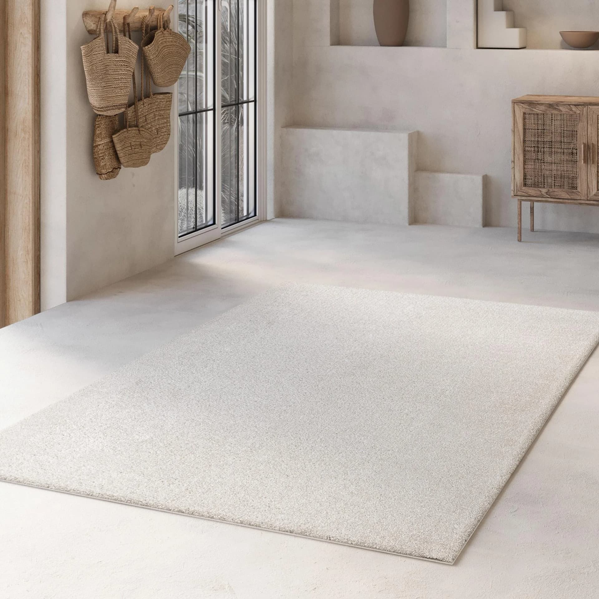 Hochflor-Teppich WECON HOME BASICS Nova Beige Polyester