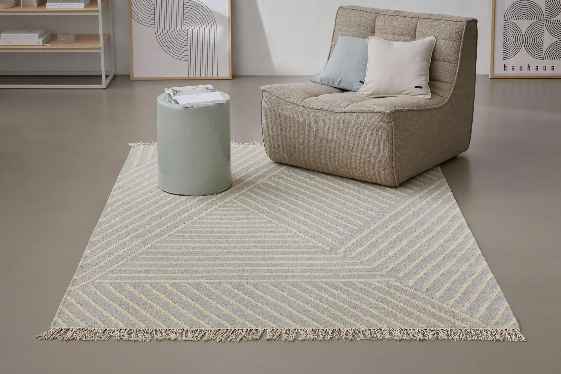 Teppich WECON HOME Modern Pop Grau Geometrisches Design