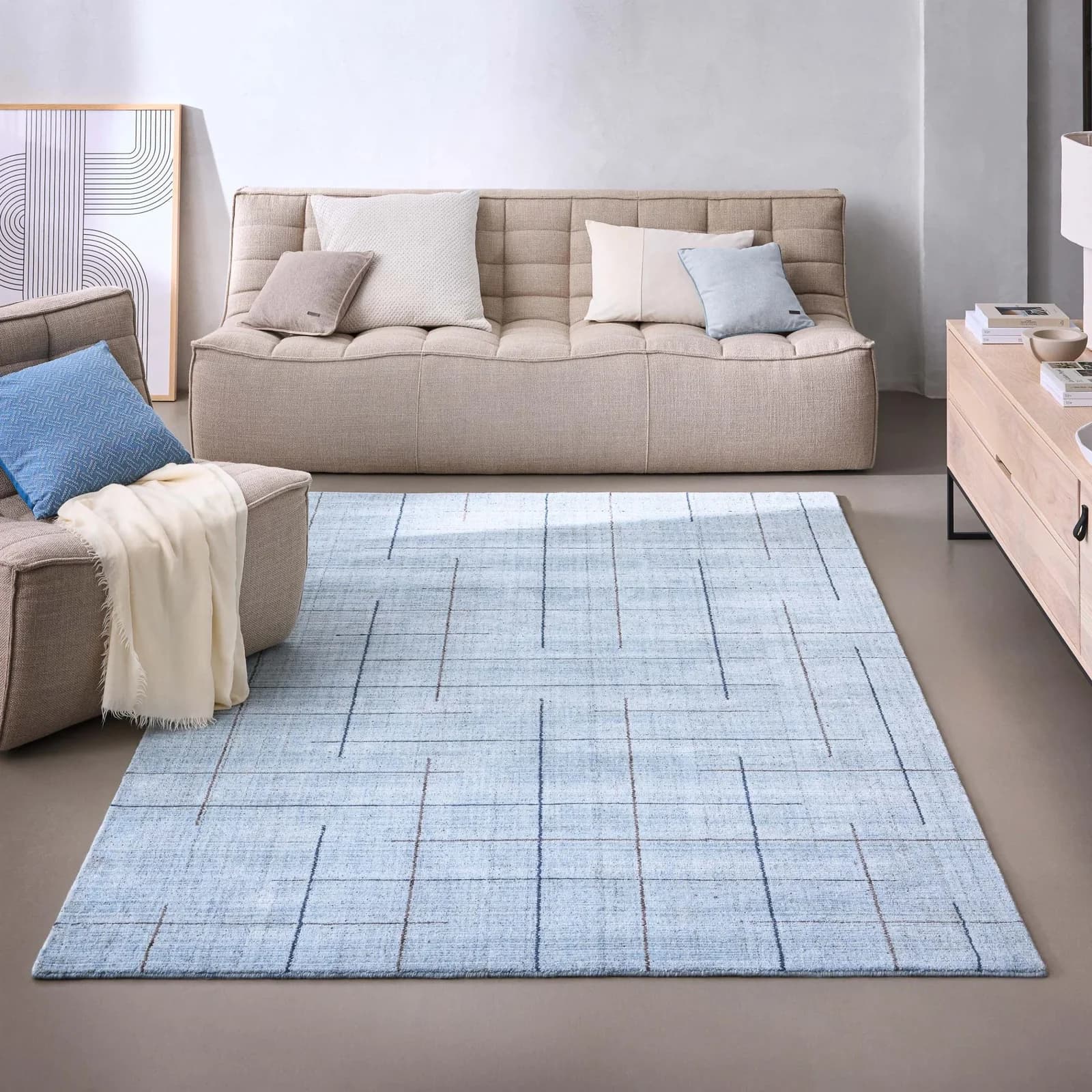 Wecon Home Teppich Milly Lichtblau
