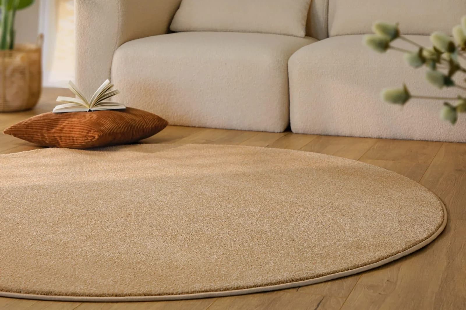 ESPRIT Teppich Vegas Rund Sand Beige Polypropylen