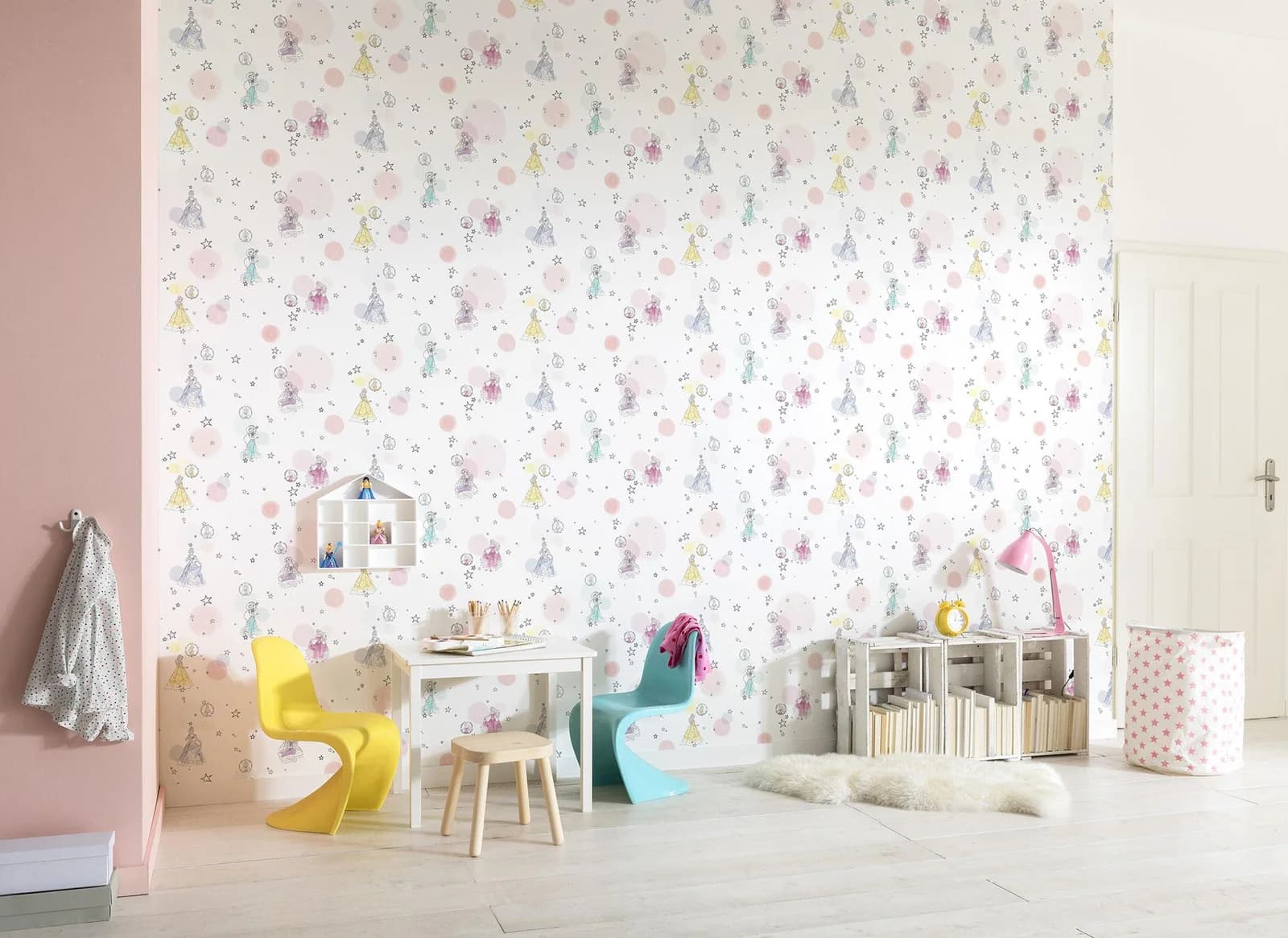 KOMAR Vliestapete Princess Pretty Pastel Bunt Disney