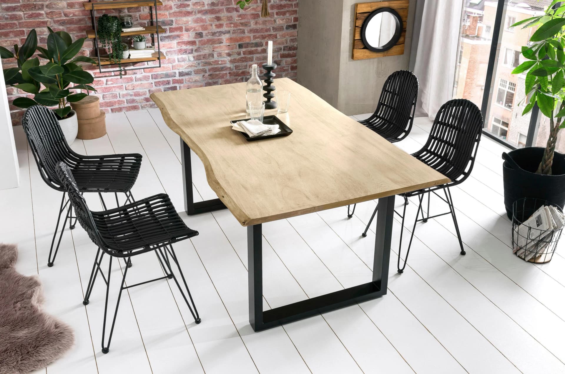 SIT Esstisch Tops&Tables Massivholz Akazie Schwarz