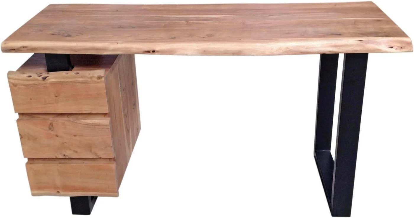 SIT Schreibtisch Albero Massivholz Akazie mit Baumkante