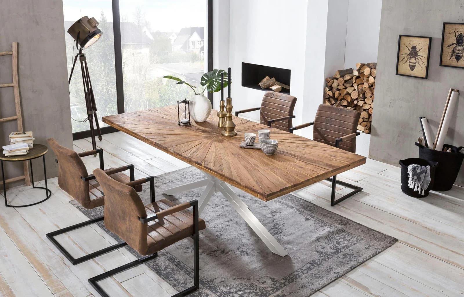 SIT Esstisch Visby Teakholz massiv mit Stern-Gestell