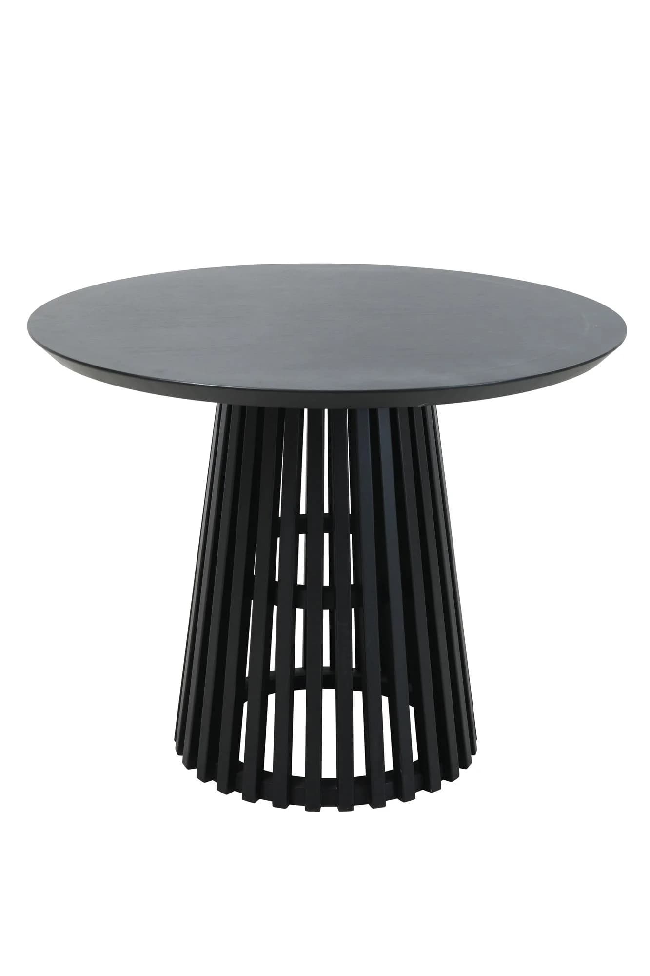 SIT Esstisch Schwarz Runde Tischplatte Hevea Holz