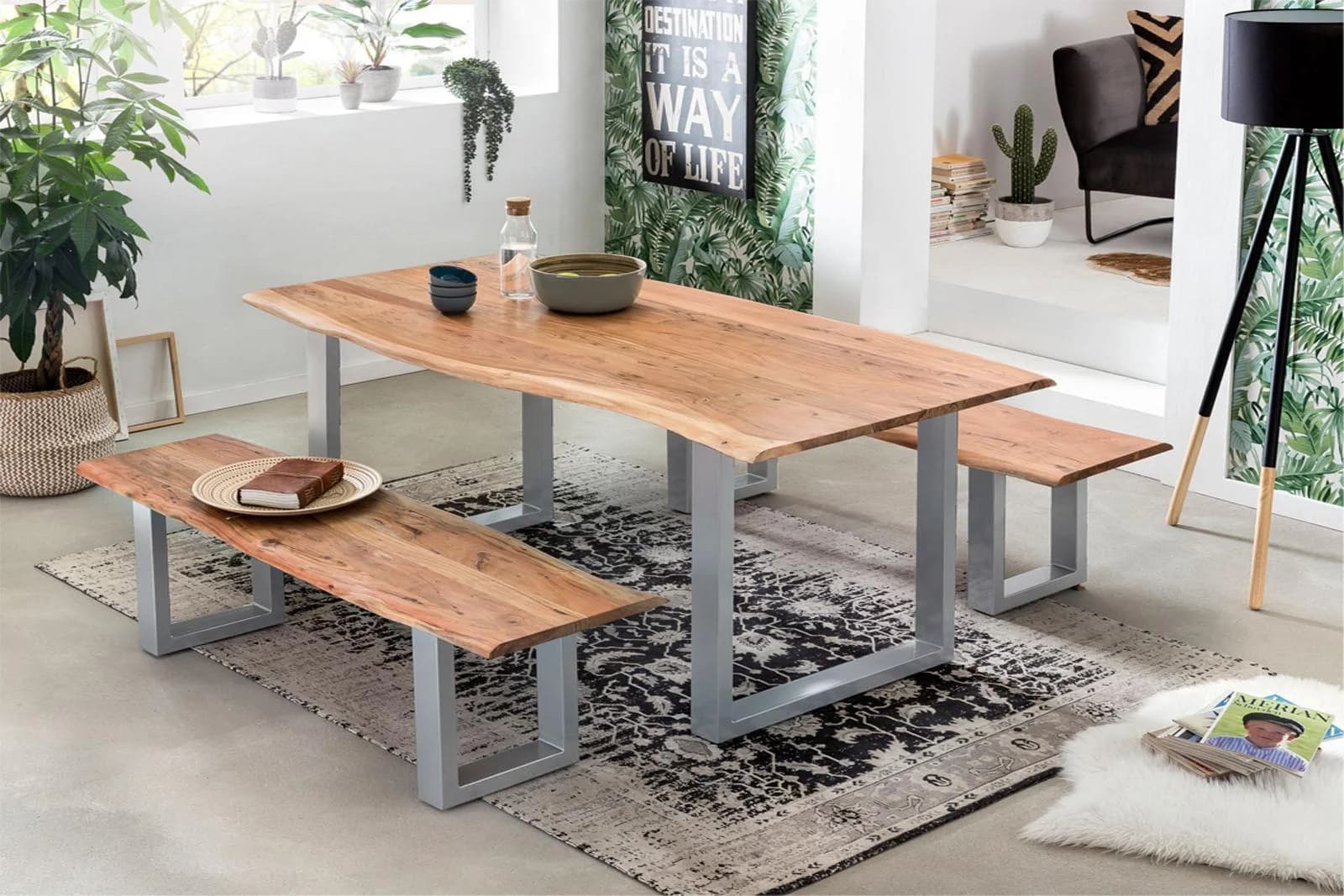 SAM® Esstisch TOPS&TABLES Beige Holz