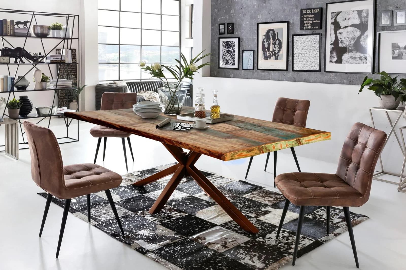 SIT Esstisch Tops&Tables Altholz bunt braun 240 cm