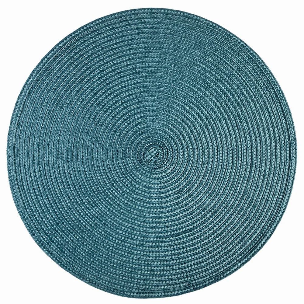 Haus und Deko Platzset Rund 35 cm Bast Optik Abwaschbar