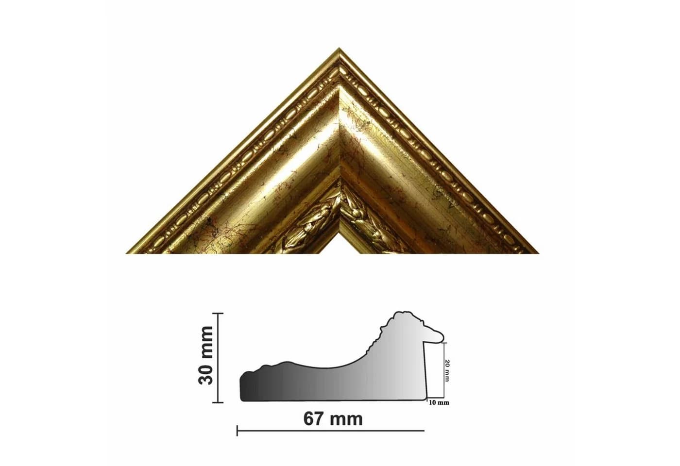 Bilderrahmen Neumann Bilderleiste 839 ORO Gold 88 cm