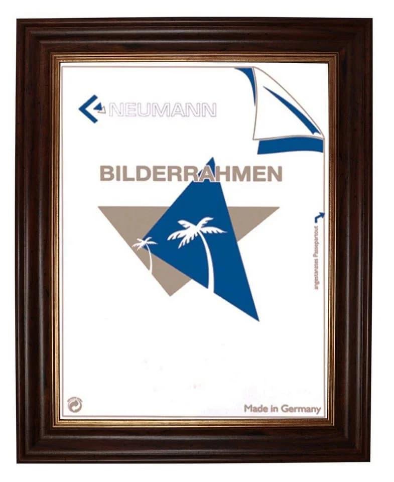 Bilderrahmen Neumann LOS ANGELES Nußbaum mit goldener Innenkante