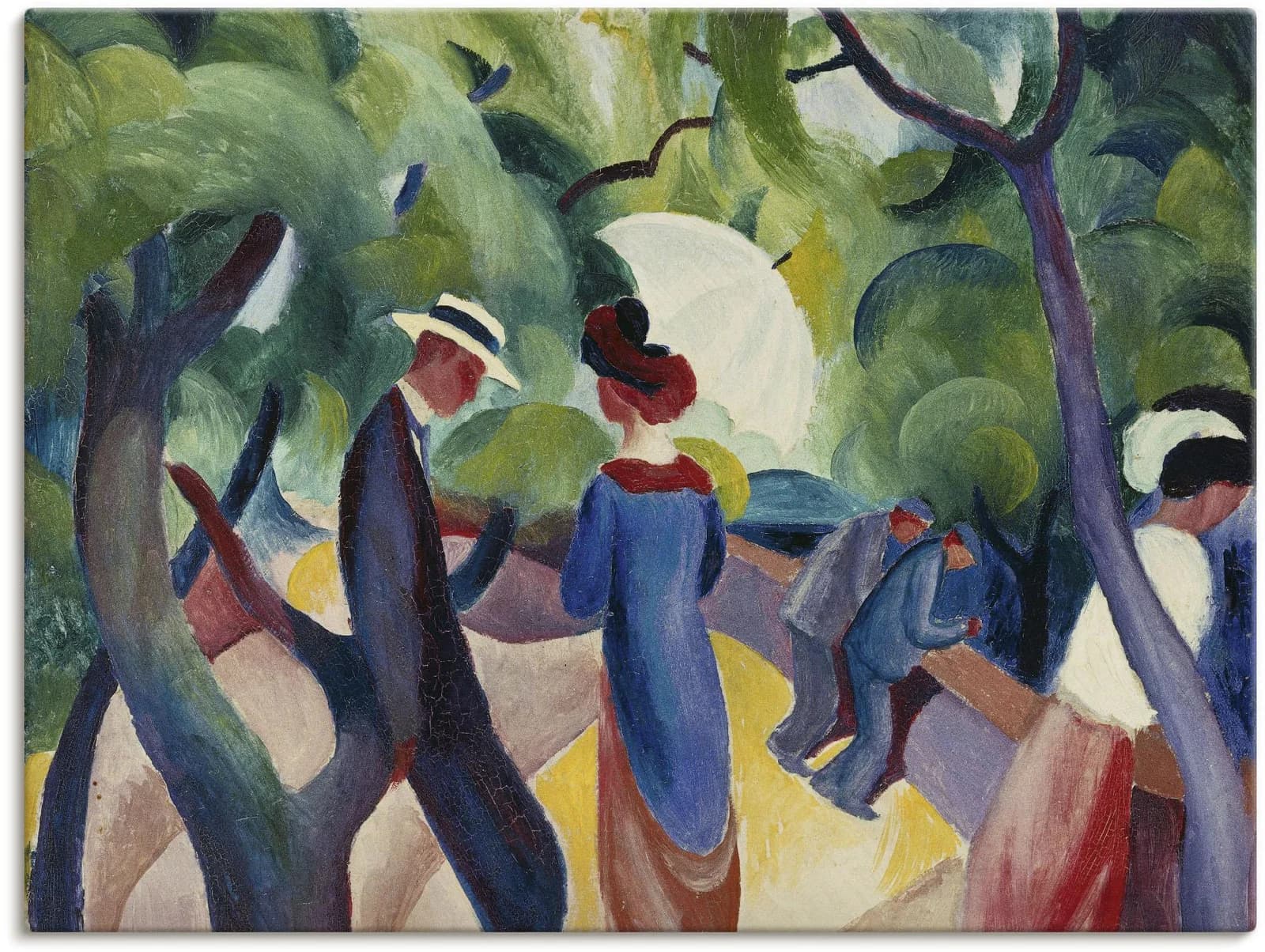 ARTLAND Leinwandbild Promenade 1913 Expressionismus Bunt