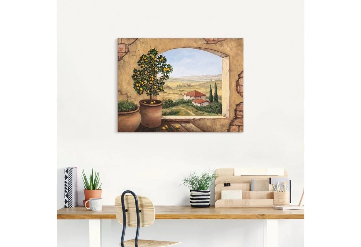 Artland Wandbild Fenster in der Toskana Alubild