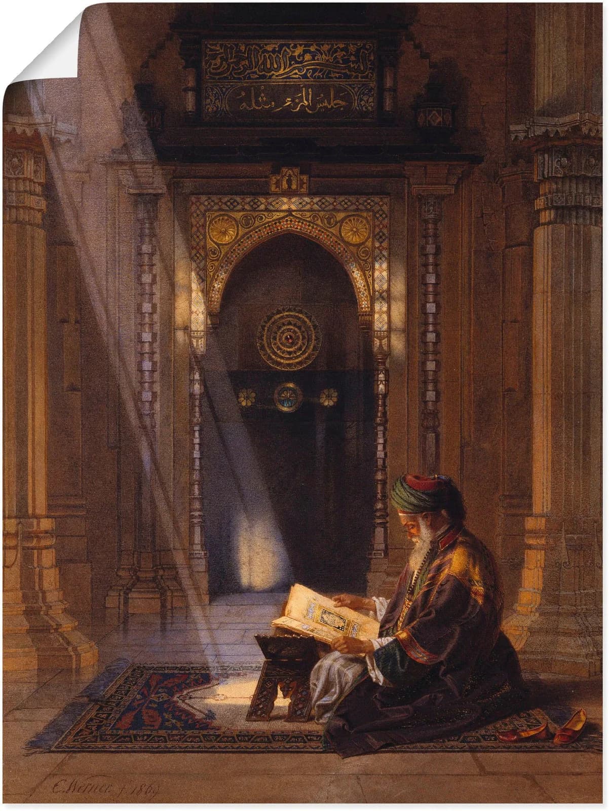 Artland Wandbild In der Moschee Braun
