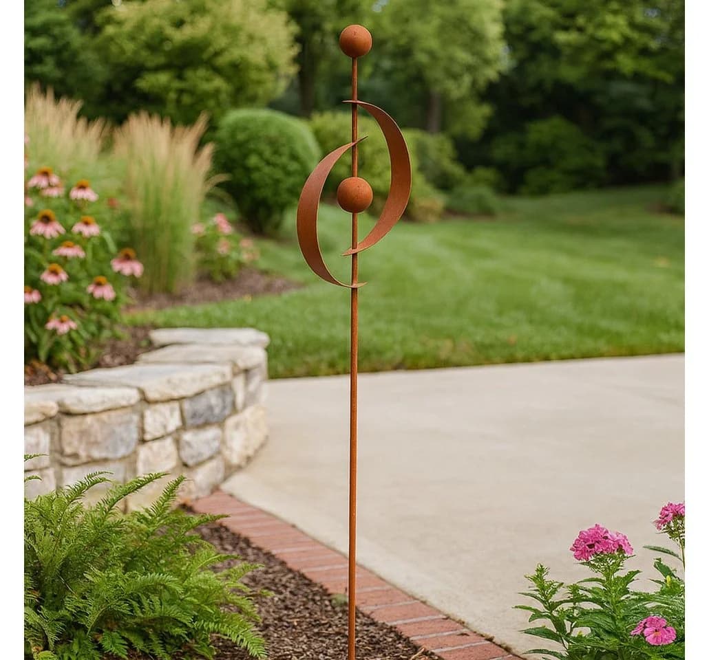 Kobolo Gartenstecker RUSTY SATURN 2er Set Rostoptik