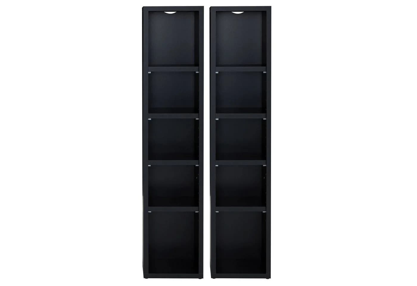 CARO-Möbel CD-Regal CHART Schwarz - 2 Module Medienregal