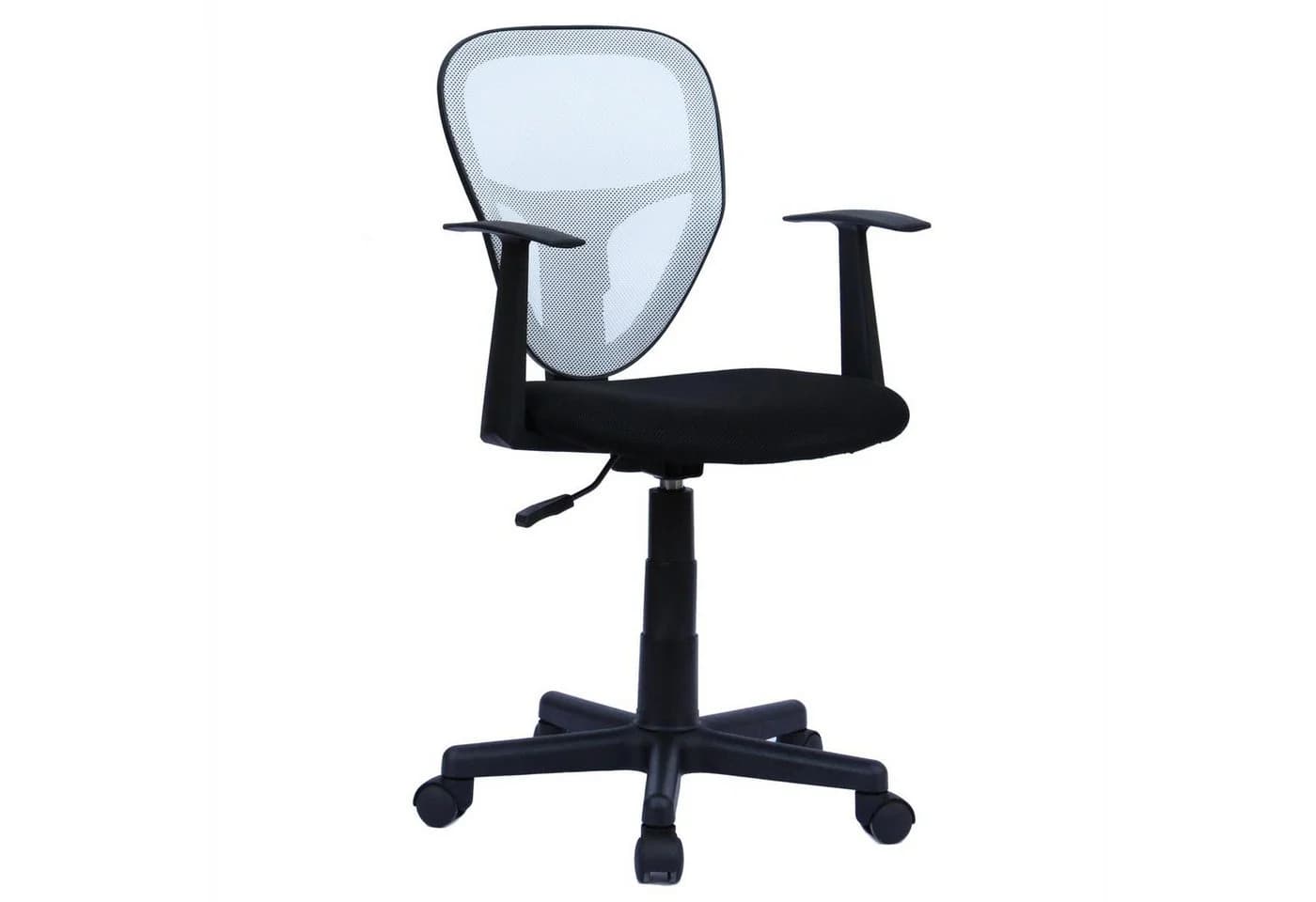 IDIMEX Schreibtischstuhl STUDIO Kinder Schwarz/Weiß Ergonomisch Höhenverstellbar