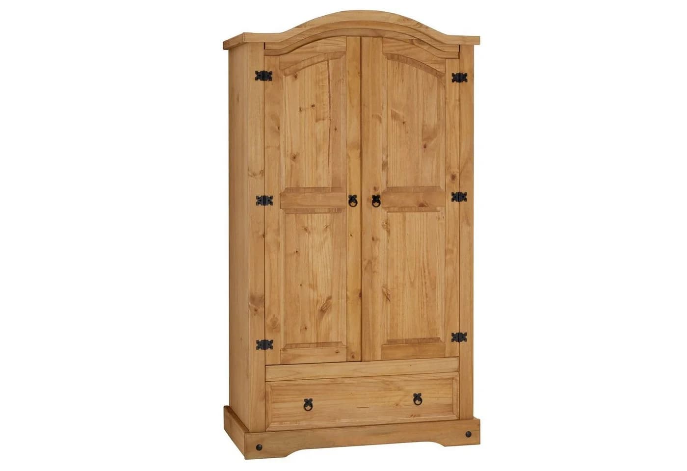 CARO-Möbel Kleiderschrank SALSA Massivholz Kiefer Landhausstil
