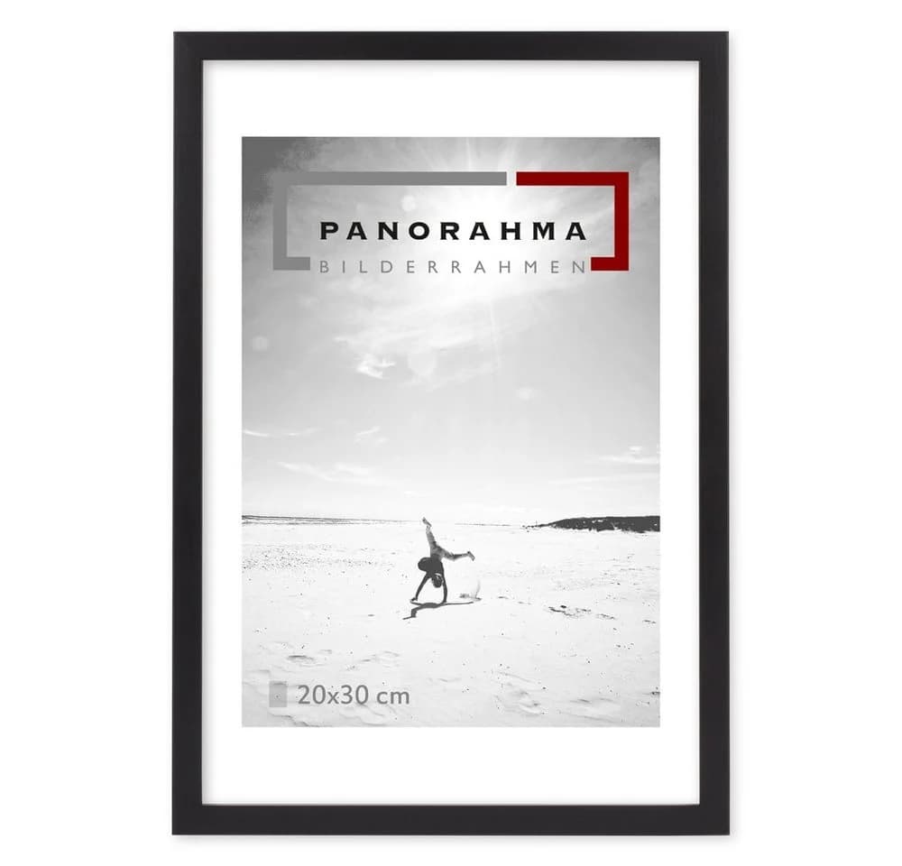 Panorahma Bilderrahmen Holz Schwarz Modern mit Glas