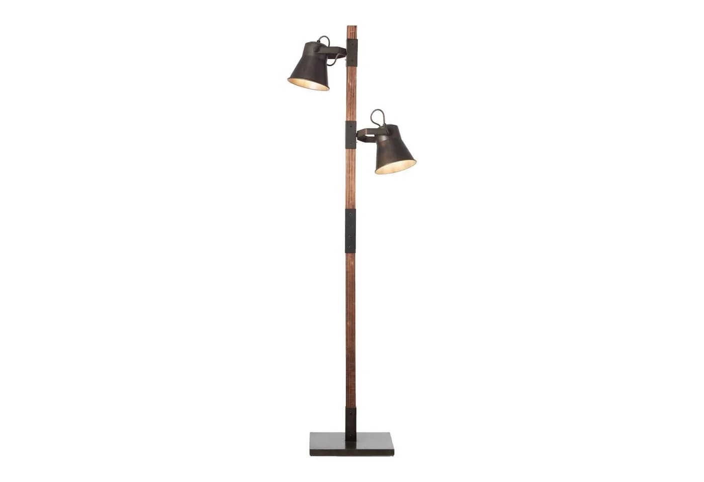Lightbox Stehlampe Industrial Schwarz 2-flammig E27