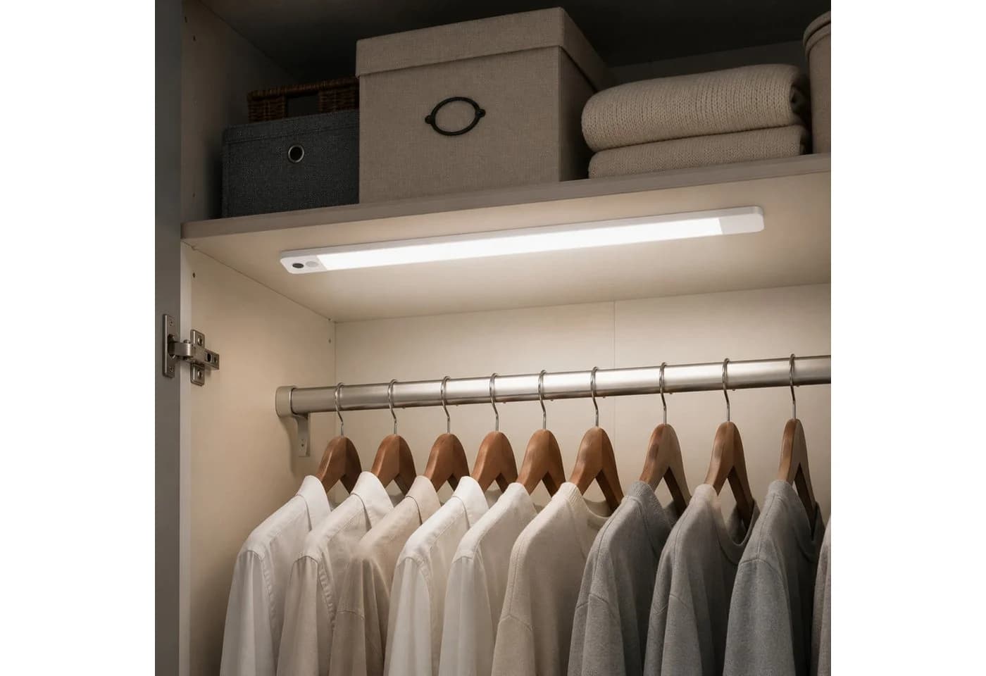 Lightbox LED Unterbauleuchte mit Bewegungsmelder und Akku silber