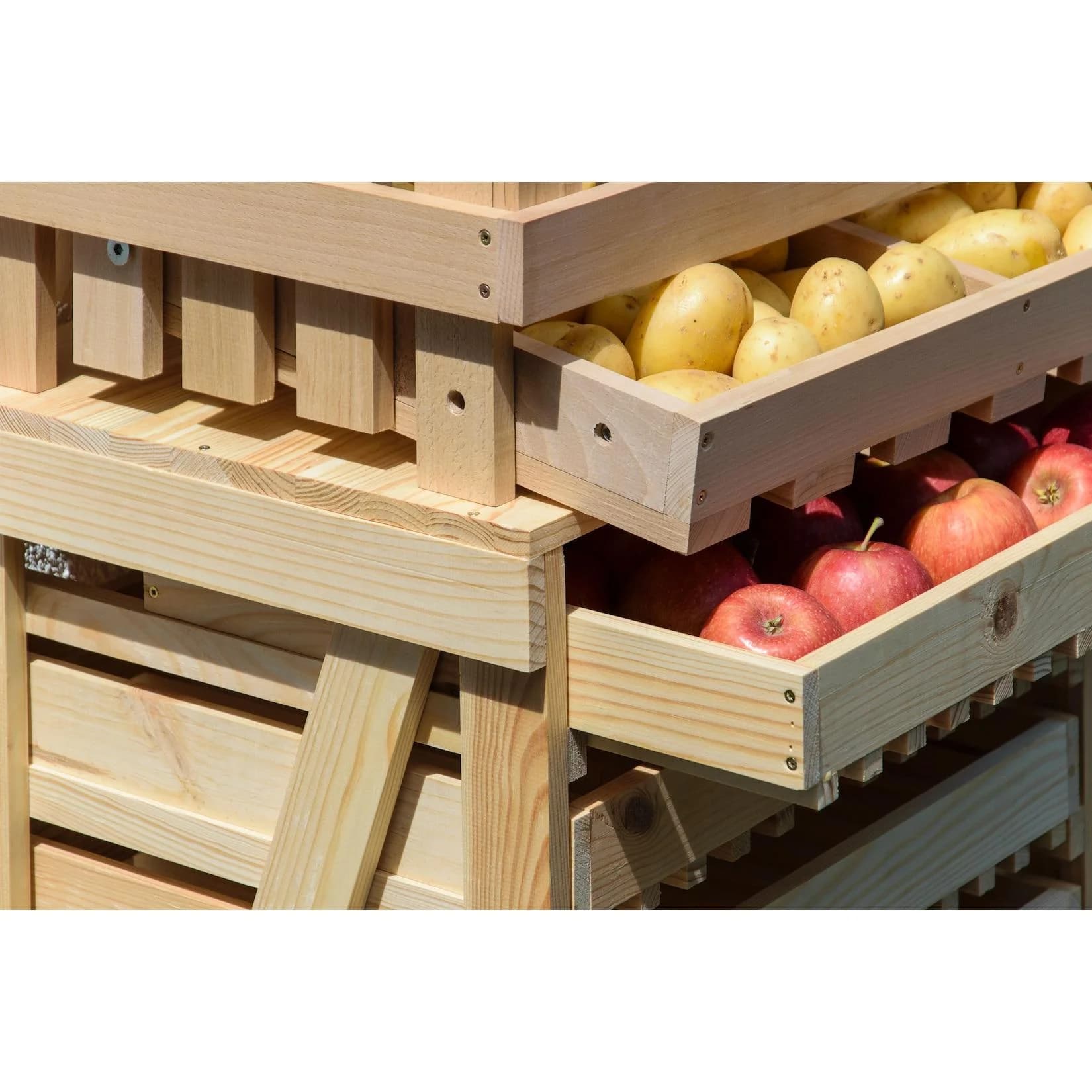 dobar Vorratsbehälter aus Holz - 2 Abteilungen
