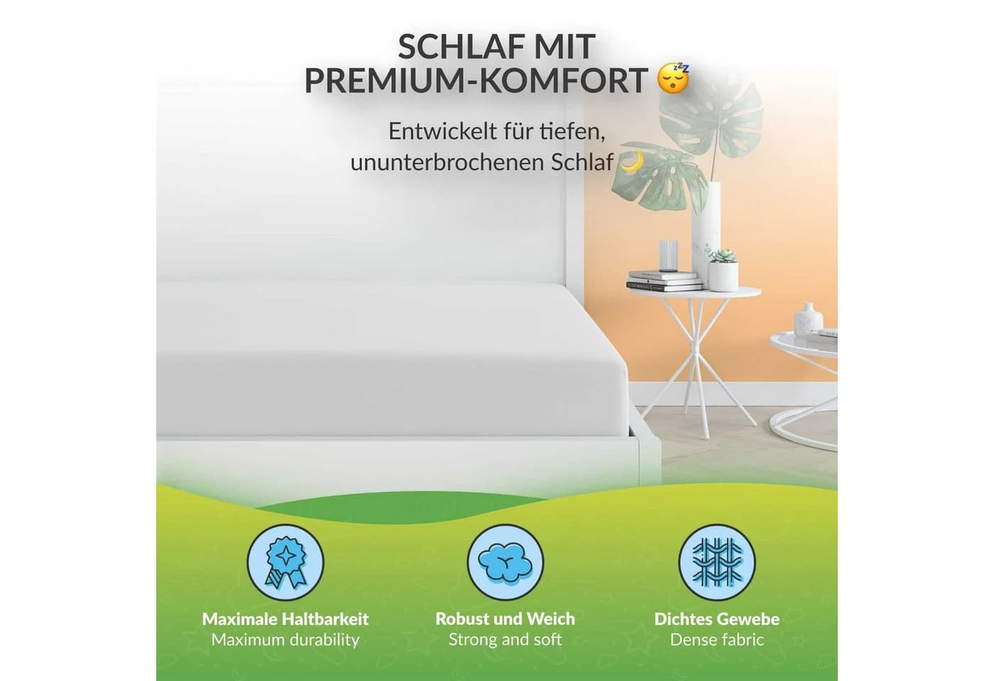 etérea Spannbettlaken Microfaser Kinder 2-teilig Weiß