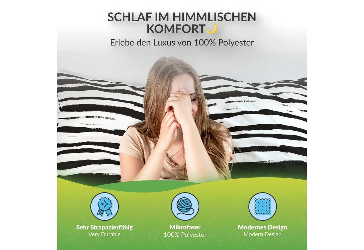 etérea Himmlische Qualität Bettwäsche Microfaser Streifen