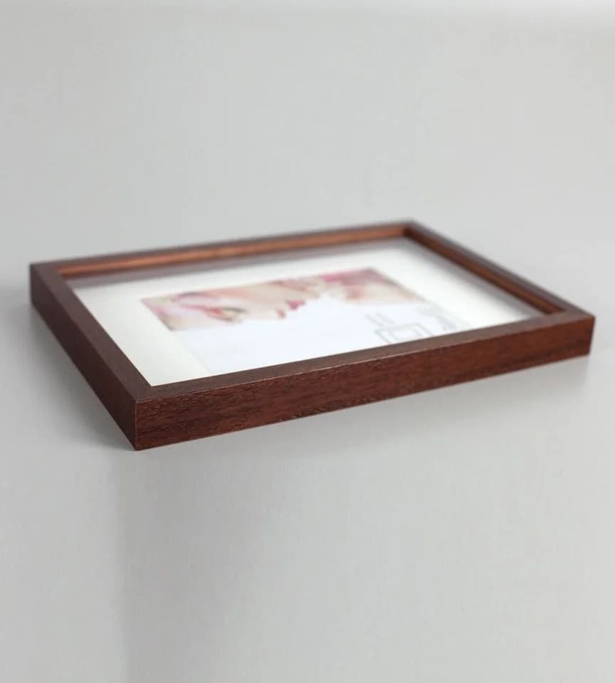 IDEAL TREND Bilderrahmen 3D Objektrahmen Holz Braun
