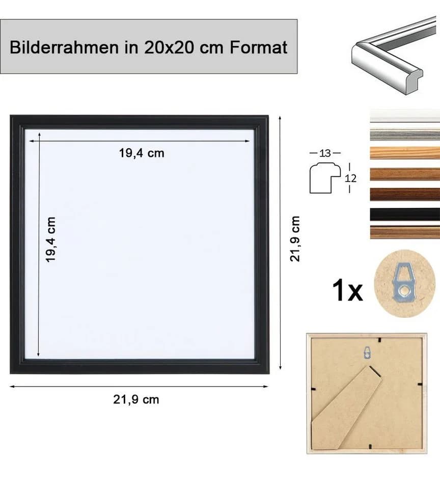 IDEAL TREND Bilderrahmen EKO Holz DIN A4 Klarglas