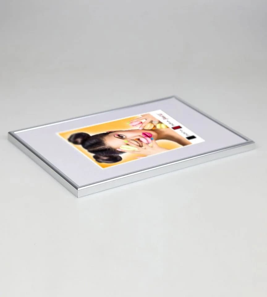 IDEAL TREND Bilderrahmen Kunststoff Silber Klarglas Wanddeko