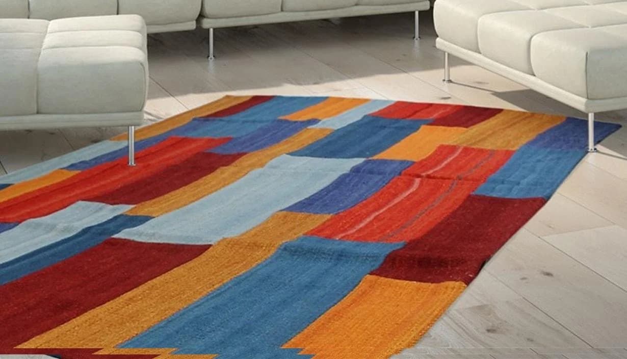 Kayoom Teppich Radical 335 Rot Patchwork Handgewebt